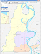 E. Carroll County Wall Map Color Cast Style